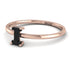 I Letter - Initial Rose Gold Diamond Ring